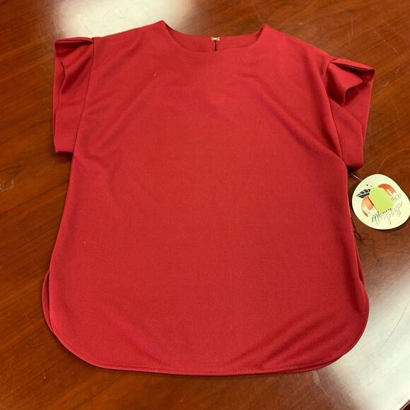 Vintage Manhattan Plaza Polyester Squared Shoulder Top sz 10 NWT - Picture 1 of 5